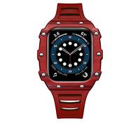 BNCXMO Retrofit Kit Strap + Case pour bande 45 mm 44 mm 40 mm 41 mm STRAPE EN RÉSEUX + CAS DE KIT Céramique pour Iwatch 7 6 5 4
