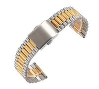 BNCXMO Sangle de montée 12 mm 14 mm 16 mm 18 mm 20 mm Sangle en acier inoxydable solide Bracelet de bracelet en métal universel outil de ceinture accessoire / 16 mm/argent