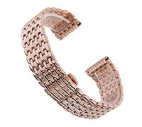 BNCXMO Sangle de montre 18 mm 20 mm 22 mm Bande de montre en or rose en acier inoxydable