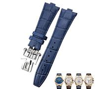 BNCXMO Sangle de montre d'interface convexe de 25 à 8 mm authentique , pour les groupes de montre à grains en bambou bleu noir étranger