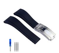 BNCXMO Sangle de montre en caoutchouc pour bracelet Tudor Black Blue Green étanche Silicon Watches Band Bracelet 20 mm 21 mm
