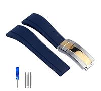 BNCXMO Sangle de montre en caoutchouc pour bracelet Tudor Black Blue Green étanche Silicon Watches Band Bracelet 20 mm 21 mm