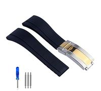 BNCXMO Sangle de montre en caoutchouc pour bracelet Tudor Black Blue Green étanche Silicon Watches Band Bracelet 20 mm 21 mm