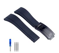 BNCXMO Sangle de montre en caoutchouc pour bracelet Tudor Black Blue Green étanche Silicon Watches Band Bracelet 20 mm 21 mm