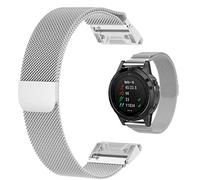 BNCXMO Sangle magnétique pour Fenix 7x 3 HR 5x 6x 6 Pro 5 Plus Metal Milanese Watch Band 20/22/26 mm pour le précurseur 935 945 Pins rapides