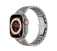 BNCXMO Titan en acier inoxydable en acier en métal Bands de surveillance pour bande Ultra 2 49 mm 46 mm 45 mm 44 mm Strap Series 10 9 8 7 6 5 4 3 2 1 SE avec connecteur métallique