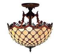 BNCXMO Tiy Style Plafond Lightture, V-Intage Talage Tloorn Third Chandeliers, Retro Retro Decor Pendentif Pendant Lamping for Bedroom Living Room îlot, E27 [Classe A +], A, 16 Pouces intéressant, H