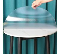 BNDDUP Nappe Ronde Transparente PVC Souple Plastique Protection Plan De Travail Cuisine, épaisseur 1.5mm, Nappe Anti-Taches, Imperméable, pour Salle à Manger, Fête ou Maison Diameter 45cm