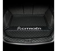 BNE Tapis de Coffre de Voiture pour Citroen C5 Aircross 2017-2022 2023, Patin de Protection Antidérapant en Cuir personnalisé Anti-Rayures Durable Pièces Automobiles, D All Black