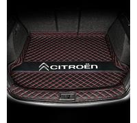 BNE Tapis de Coffre de Voiture pour Citroen C5 Aircross 2017-2022 2023, Patin de Protection Antidérapant en Cuir personnalisé Anti-Rayures Durable Pièces Automobiles, B Black+Red
