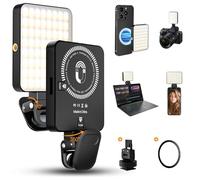 BNEHHOV 128 LED Lumière Téléphone pour Selfie avec Clip, 3000mAh Lampe Magnétique pour Téléphone 3000-6500K CRI 95+, Lampe Vidéo à Clip pour Tablette, Ordinateur Portable,TikTok