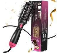 BNEHHOV Brosse Soufflante 4 en 1 Brosse à Air Chaud avec 3 Températures 2 Vitesses avec Poignée Confortable Brosse Brushing Chauffante One-Step Sèche-Cheveux Volumisant pour Friser/Lisser les Cheveux