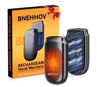 BNEHHOV Chauffe Main Rechargeable 2 en 1 Magnetique 6000 mAh, 3 Niveaux Réchauffeurs de Mains électriques réutilisables, Chauffage Portable Chasse Golf Ski Gaming, Cadeaux Hommes Femmes Enfants