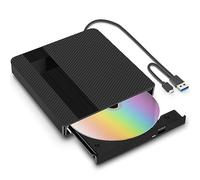 BNEHHOV Lecteur CD DVD Externe avec USB 3.0 Type-C Graveur DVD Externe CD DVD +/-RW Lecteur Portable pour Ordinateur Portable Bureau PC et Mac OS pour MacBook pour Windows 11/10/8/7/XP Linux OS