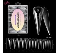 Bng 140 Pièces Moules Supérieurs Pour Extensions D'ongles Élégant Carré Double Formes Ongles Uv Gel Vernis Construction Rapide Moule Réutilisable Forme D'ongle - Type E-140pcs