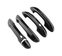 BNGDFDGH Compatible avec MG 4 MG4 EV Mulan 2022 2023 2024 LHD, couvercle de poignée de porte, garniture de poignées, autocollant, accessoires de décoration et de style(Carbon fiber black)