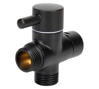 BNGDFDGH Vanne de dérivation en laiton à 3 voies G1/2 pouces, convertisseur adaptateur T noir for connecteur robinet d'eau douche, séparateur salle bains