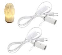 BNGXR 2 Pièces Câbles pour Lampe de Sel avec Interrupteur, 1,8 m isolation Câble Douille pour Lampe de Sel, E14 Lampe Prise FR (Européenne) pour Les Lampes et Les luminaires
