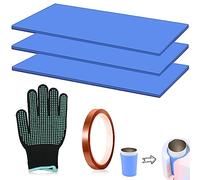 BNGXR 3pcs Silicone Mug Wrap, Mug Press Silicone Wrap, Ébauches de Sublimation Presse pour Tasses Machine à Sublimer les Tasses Machine à Presser les Tasses (avec gants)