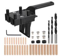 BNGXR 44 PCS Gabarit de Percage, Gabarit de Trou de Poche pour Trou de Ø 6/8/ 10mm, Localisateur de Guide de Percage Cheville Bois, Kit De Gabarit De Goujonnage