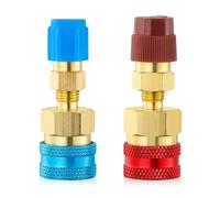 BNGXR Adaptateurs R1234yf vers R134a, Côté Haut/Bas Adaptateur Kit, Kit de Conversion de Connecteur Haut et Bas Côté, Raccord Rapide pour Climatisation de Voiture, pour Système de Refroidissement