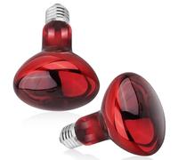 BNGXR Ampoules Chauffantes, 2 Pièces 110W Lampe Chauffante Rouge pour Reptiles, Durable Chaleur Lumière pour Animaux de Compagnie pour Reptile et Tortue Lézard Amphibie, 220V