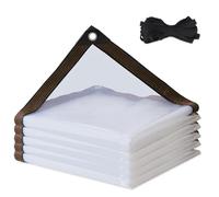 BNGXR Bâche Transparente avec Oeillets, Bâche imperméable en polyéthylène avec 5m Corde, Résistant à la poussière Contre la Pluie, Bache Plastique pour extérieur Meubles de Jardin Tente (1M x 2M)