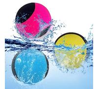 BNGXR Balles à Eau, 3 Pcs Balles à Eau en Lycra à Séchage Rapide Balle Rebondissante d'eau de pour la Plage, la mer et Les activités de Plein air Adolescents et Adultes (Rose Bleu Jaune)