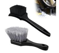 BNGXR Brosse de Nettoyage de Roue de Voiture, Brosse d'entretien Jantes Pneu de Voiture, Outil de Lavage Automobile, Accessoire de Nettoyage Multifonction pour Les Magasins de Beauté(Gris Noir)