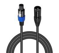 BNGXR Câble Speakon vers XLR 18 AWG femelle 3 broches, 1,8m avec verrou tournant pour ampli DJ,PA Stage,parleur rallonge microphone câble microphone,Prise audio filaire Speakon vers XLR mâle.