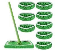 BNGXR Chiffons Réutilisables pour,Lingettes Reutilisable pour,8 pièces Serpillière Recharge Balai Vapeur,Mop Pads en Microfibres pour Nettoyer et frotter Les sols secs ou humides