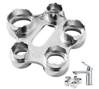 BNGXR Clé de Montage pour Aérateur, Clé pour Aérateur de Robinet, Outil de Remplacement de Mousseur, Démontage et Nettoyage Facile, pour Tous Types de Robinetterie (Argent)