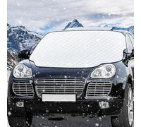 BNGXR Couverture Pare-Brise Avant Voiture, Magnétiques Bâche Pare Brise, Pare-Soleil Anti Givre Neige Anti Glace UV Soleil Protection Repliable Universelle pour Voiture SUV