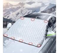 BNGXR Couverture Pare-Brise Voiture, Magnétique Couverture Repliable, Protege Voiture Pare Brise, Universelle pour Bache Voiture Anti Givre et Neige, UV, Soleil, Poussière - 186 x 120cm