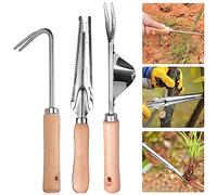 BNGXR Désherbeur Manuel, 3 Pcs Désherbeur à Main de Jardin, Désherbeur Manuel Outil, pour Désherber, Planter des Légumes, des Fleurs, Creuser, Élager