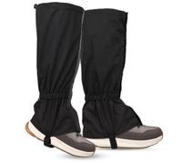BNGXR Guêtres d'extérieur, Guêtres de Randonnée Étanche pour Adulte Outdoor Guêtres Jambières Ajustable Botte de Neige pour Protection Contre Neige Pluie Boue Vent (Noir)