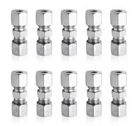 BNGXR Lot de 10 Connecteur de Ligne de Frein, 4,75mm Connecteur de Conduite de Frein, Connecteurs de Câbles de Frein, Kit Tuyau Frein Voiture pour Conduites de Frein, Cuivre Nickelé