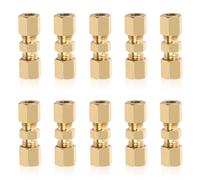 BNGXR Lot de 10 Connecteur de Ligne de Frein, 4,75mm Connecteur de Conduite de Frein, Connecteurs de Câbles de Frein, Kit Tuyau Frein Voiture pour Conduites de Frein, Cuivre Nickelé