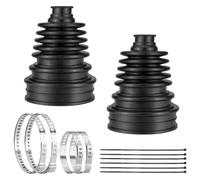 BNGXR Lot de 2 manchons de réparation, ensemble de manchons d'arbre flexibles en silicone, kit de manchons d'arbre avec colliers et serre-câbles, jeu de soufflets universel pour arbre de transmission