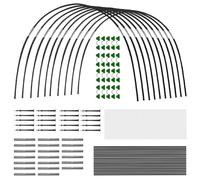 BNGXR Lot de 30 tunnels pour plantes - Arches tunnels surélevés - 2,5 x 10 m - En aluminium - Inoxydable et durable - Pliable - Pour serre, plantes, moustiquaire