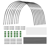 BNGXR Lot de 30 tunnels pour plantes - Arches tunnels surélevés - 2,5 x 6 m - En aluminium - Inoxydable - Durable - Pliable - Pour serre, plantes, moustiquaire