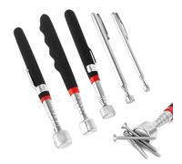 BNGXR Magnétique Télescopique, 5 Pièces Facile Support Magnétique Pick Up Rod, Poignée Magnétique Avec Clip de Poche, Outil Récupérateur Aimanté(1.5LB 3LB 10LB 15LB 20LB)