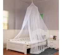 BNGXR Moustiquaire Ciel de Lit avec Étoiles Fluorescentes - Grand Format pour Lits Simples et Doubles, Bébé - Blanc (60 x 250 x 900cm)