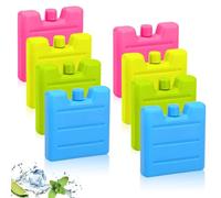 BNGXR Petits blocs réfrigérants, mini éléments de sac isotherme, 4 couleurs, éléments réfrigérants pour boîte à lunch, sac isotherme, boîte à lunch, parfait pour le pain, le bureau, le camping, etc.,