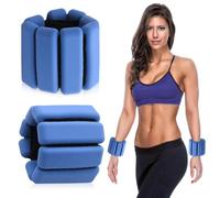 BNGXR Poids de Poignet Réglables, Poids pour et Chevilles, Sangles de Poignet Rose Silicone, Bracelet de Poids Portable, Lot de 2 (0,45 kg), pour Exercice Marche Jogging Yoga Aérobic (Bleu)