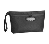 BNGXR Sac à Documents Ignifuge avec Serrure, Sacs Anti-Odeurs avec Serrure à Combinaison, 30x20 cm Sac à Argent Etanche, Sac de Rangement de Voyage, pour Passeport, l'argent et Objets de Valeur (noir)