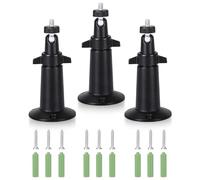 BNGXR Support Mural pour Caméra de Sécurité,3 Pièces Support Mural Caméra,Universel Support Mural Camera 360 Degrés Réglable Fixation pour Caméra de Sécurité Intérieur/Extérieur,Projecteur(Noir)