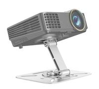 BNGXR Support mural pour vidéoprojecteur, rotatif à 360°, support de plafond, support de bureau, avec interface à vis 1/4", argenté