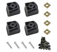 BNGXR Tampon de Frein Roller en Ligne,Tampon de Frein de Roller,Lot de 4 Freins en Ligne,Tampon de Frein Roller en Ligne,Frein arrière en TPR,Frein Universel en polyuréthane,pour Rollers(Noir)