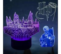 Bnhgc-Anime 3d Led Nachtlicht, Ha-Rry Veilleuse 3d Illusion Led, Ha-Rry Lampe, Veilleuse Stéréoscopique Visuelle À 16 Couleurs, Dimmable, Cadeau Parfait Pour Les Enfants